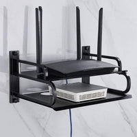 Wifi Router Stand - 2 Layer (Black)